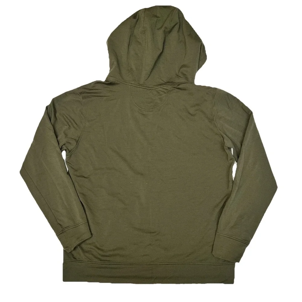 Wool &Prince Ponte Travel Hoodie XL Dark Olive Men's Hoodie Merino Wool